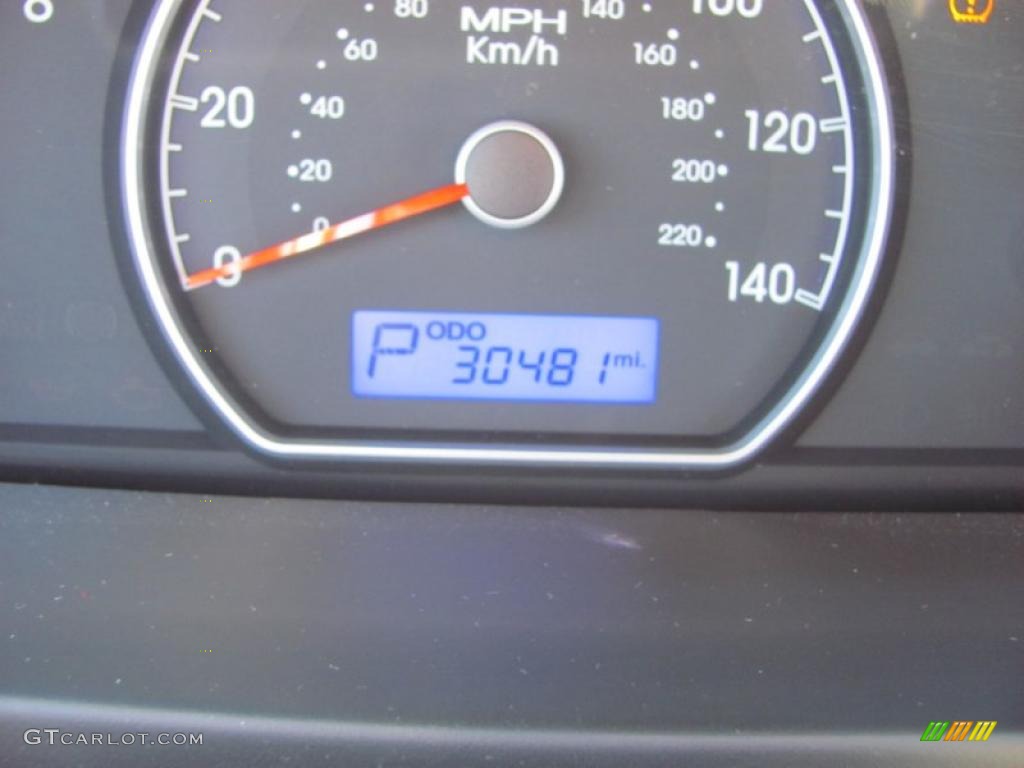 2009 Elantra GLS Sedan - Black Pearl / Beige photo #3