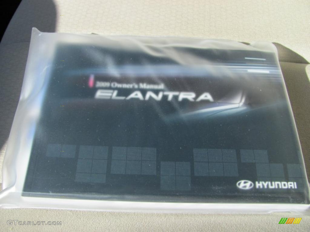 2009 Elantra GLS Sedan - Black Pearl / Beige photo #4