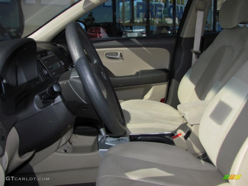 2009 Elantra GLS Sedan - Black Pearl / Beige photo #5