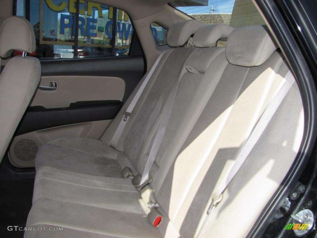 2009 Elantra GLS Sedan - Black Pearl / Beige photo #6