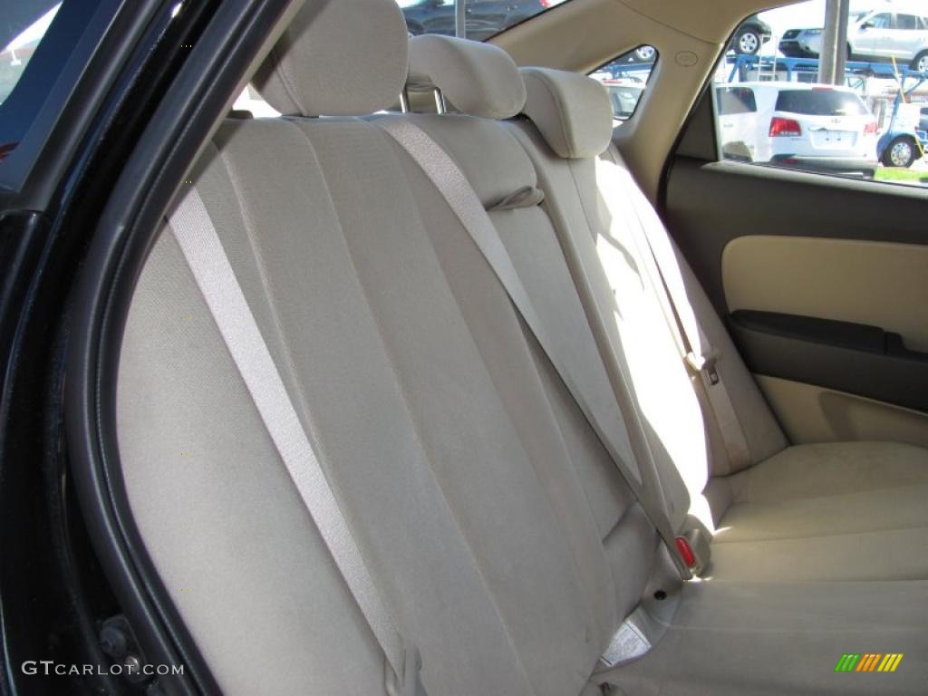 2009 Elantra GLS Sedan - Black Pearl / Beige photo #9