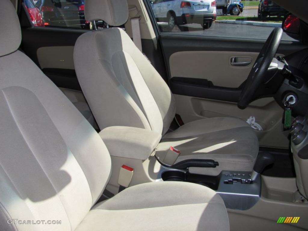 2009 Elantra GLS Sedan - Black Pearl / Beige photo #10