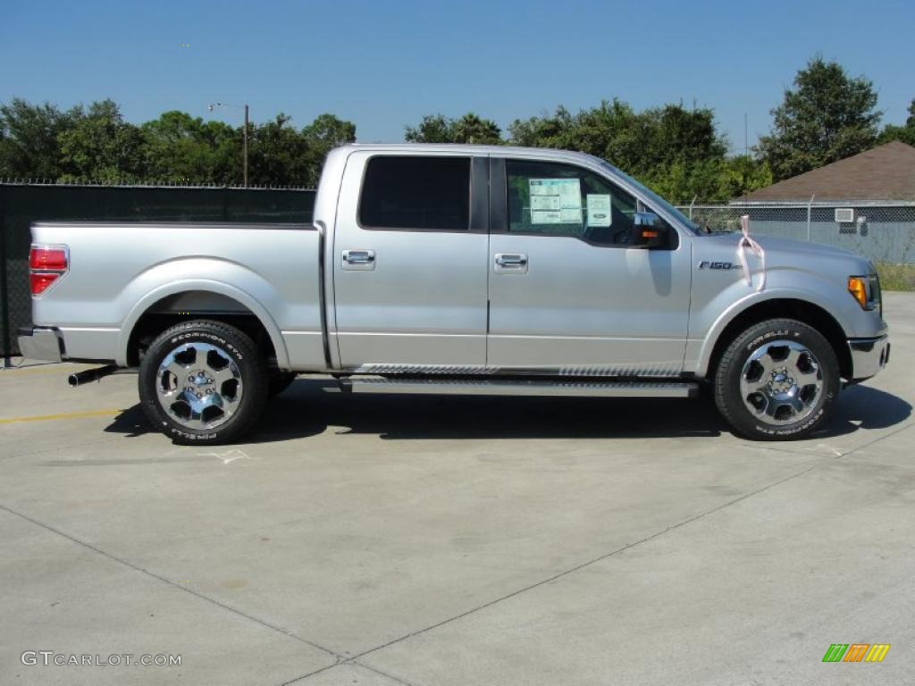 2010 F150 Lariat SuperCrew - Ingot Silver Metallic / Black photo #2