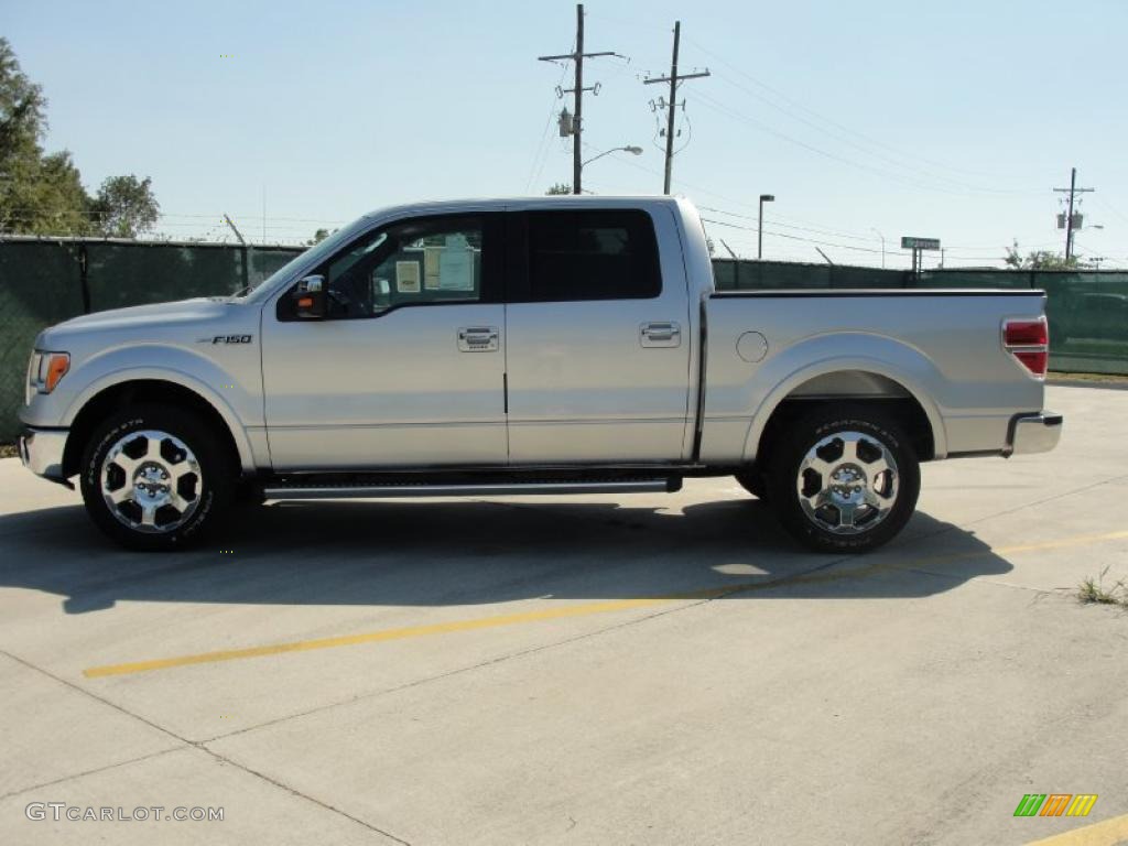 2010 F150 Lariat SuperCrew - Ingot Silver Metallic / Black photo #6