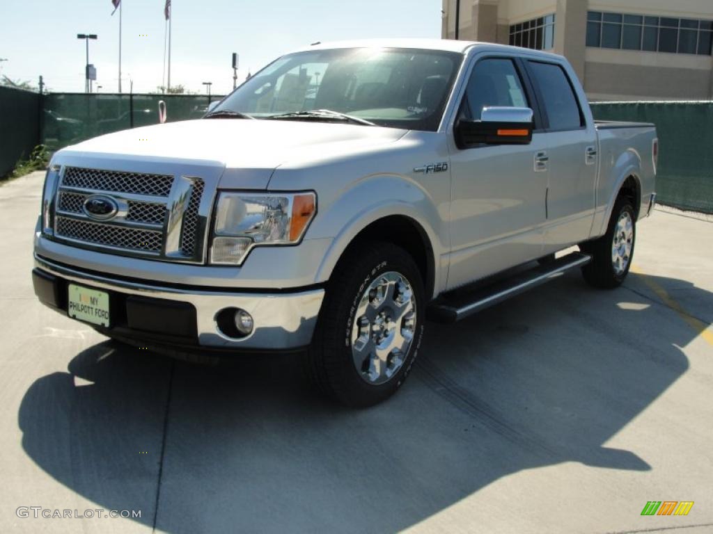 2010 F150 Lariat SuperCrew - Ingot Silver Metallic / Black photo #7