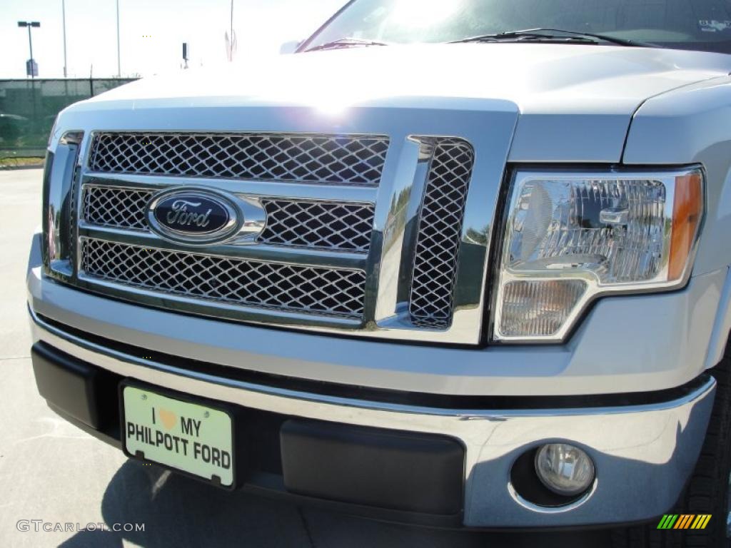 2010 F150 Lariat SuperCrew - Ingot Silver Metallic / Black photo #9