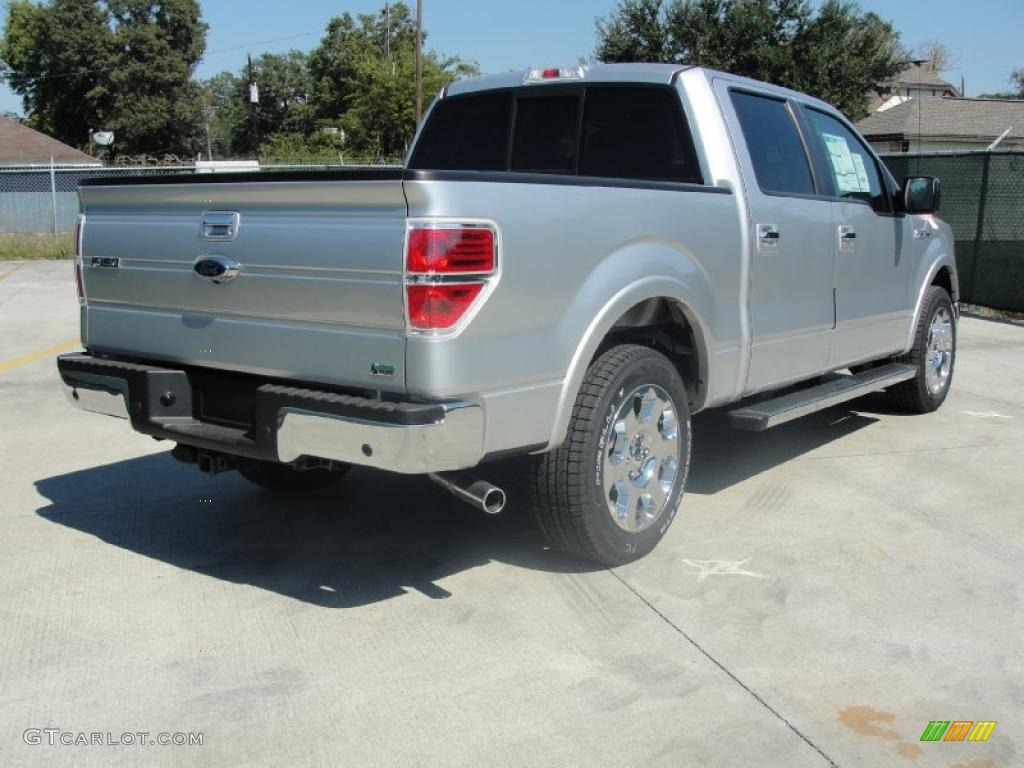 2010 F150 Lariat SuperCrew - Ingot Silver Metallic / Black photo #3