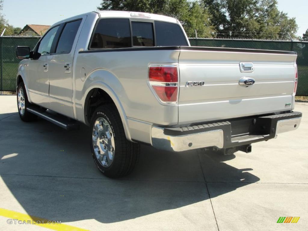 2010 F150 Lariat SuperCrew - Ingot Silver Metallic / Black photo #5