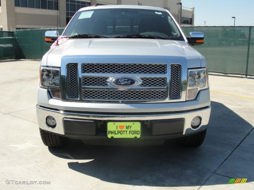 2010 F150 Lariat SuperCrew - Ingot Silver Metallic / Black photo #8