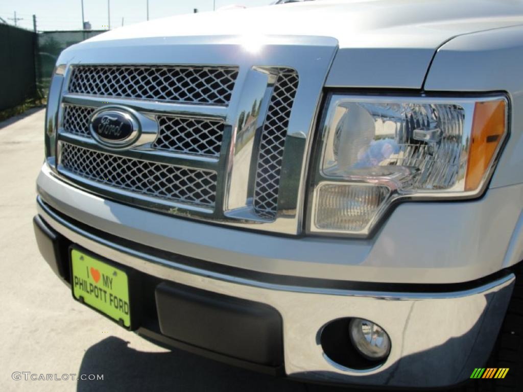 2010 F150 Lariat SuperCrew - Ingot Silver Metallic / Black photo #9