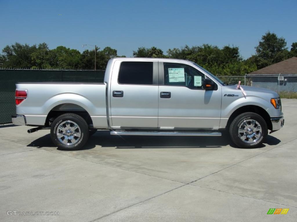 2010 F150 XLT SuperCrew - Ingot Silver Metallic / Medium Stone photo #2