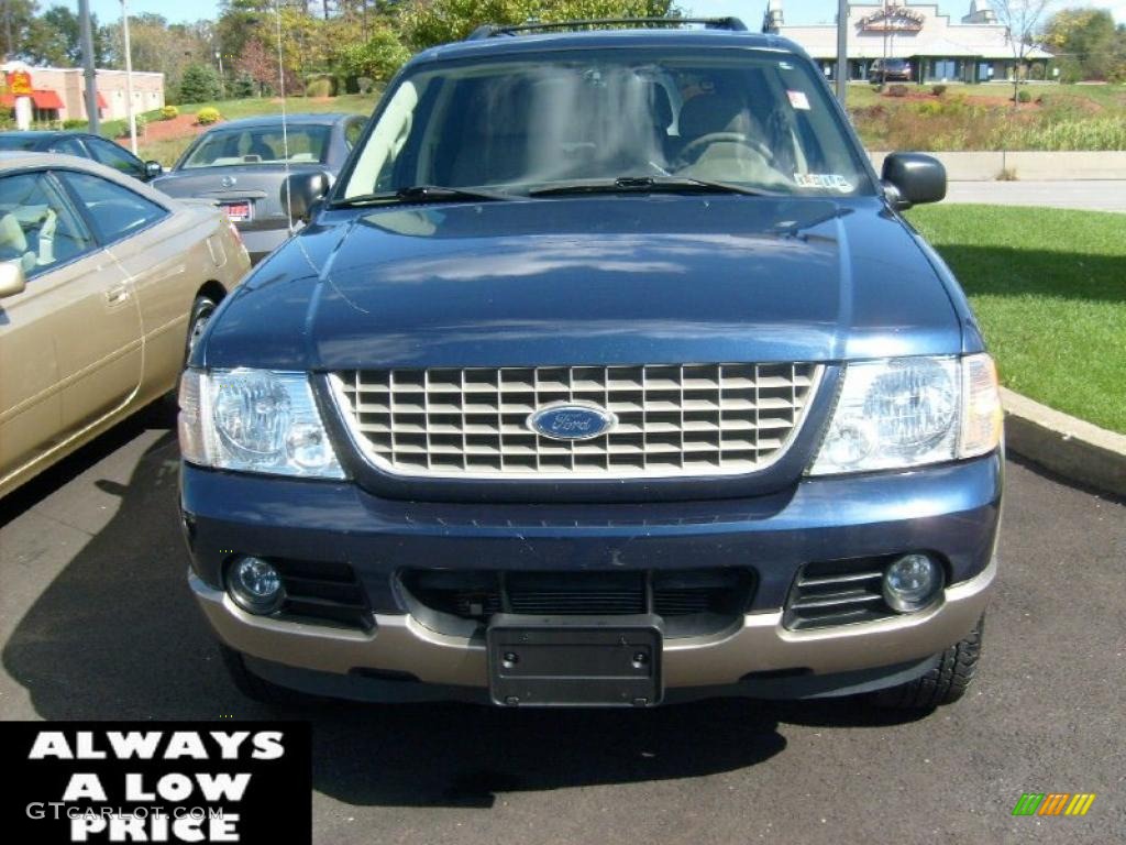 2003 Explorer Eddie Bauer 4x4 - True Blue Metallic / Medium Parchment Beige photo #2