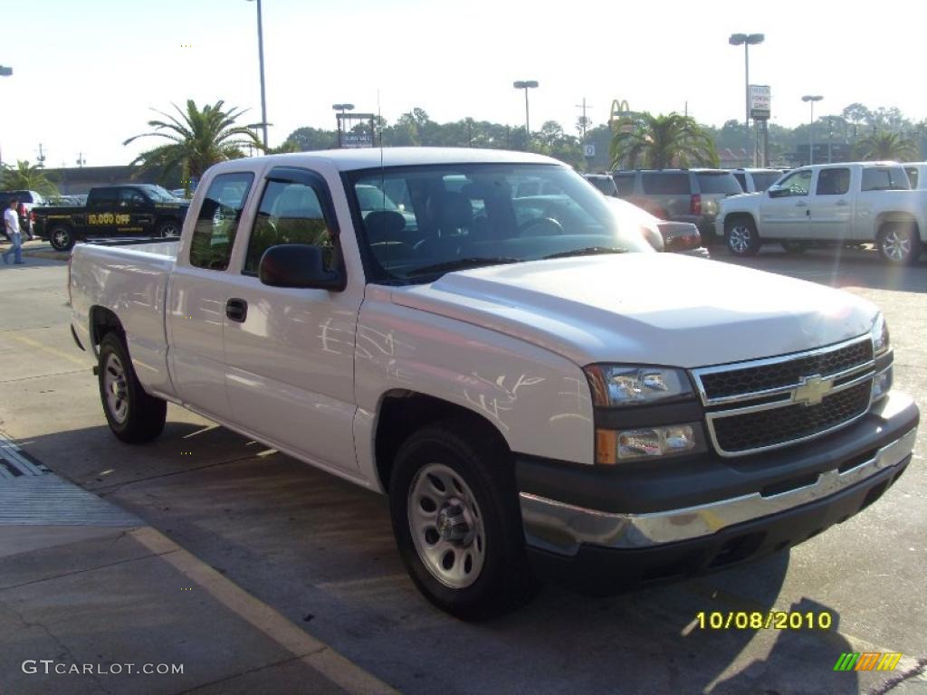 2007 Silverado 1500 Classic Work Truck Extended Cab - Summit White / Dark Charcoal photo #7