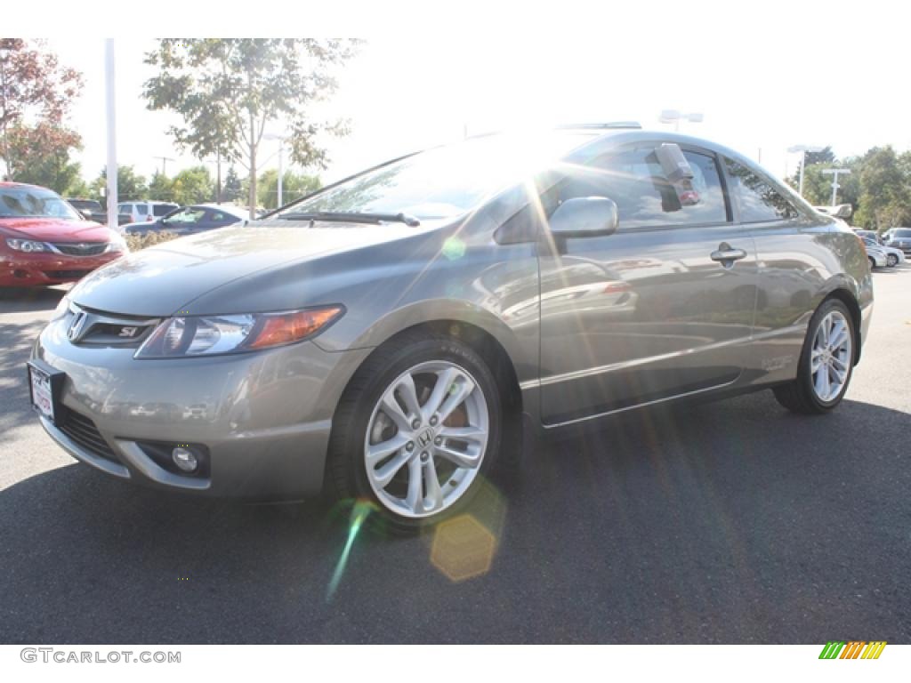 2006 Civic Si Coupe - Galaxy Gray Metallic / Black photo #5