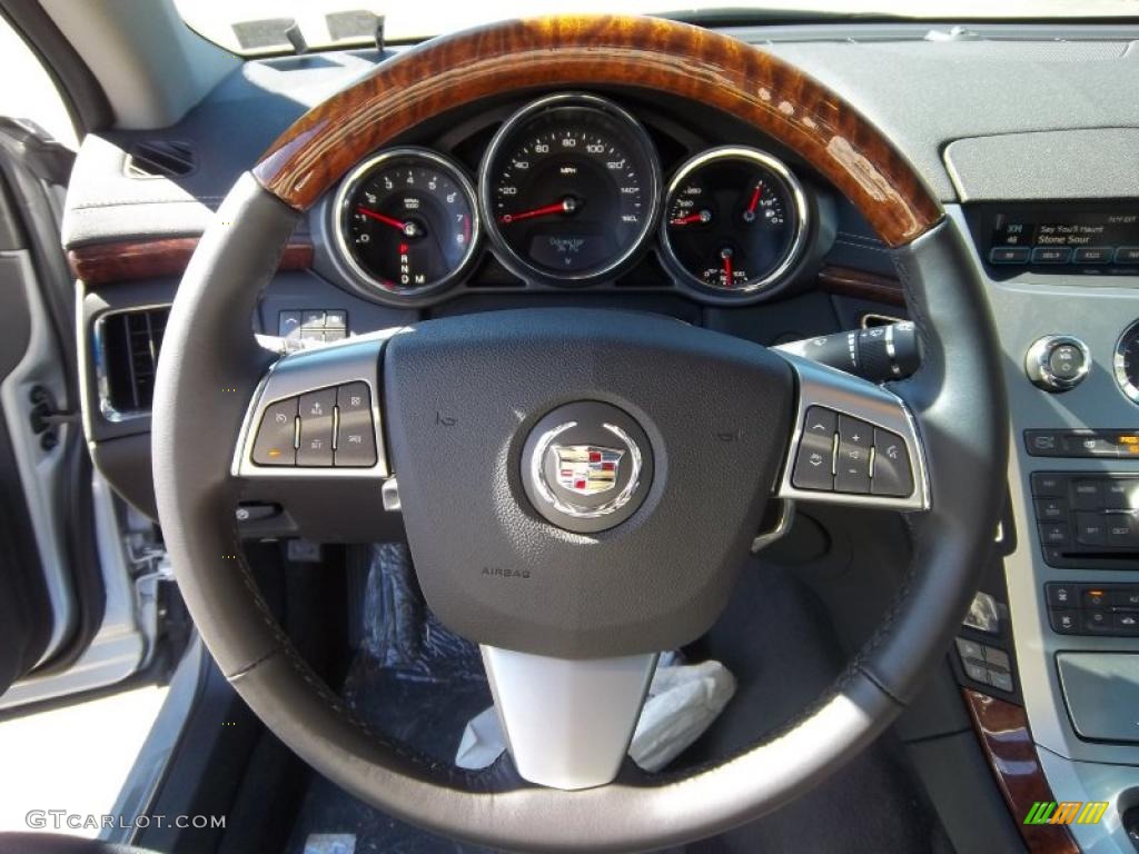 2010 Cadillac CTS 4 3.0 AWD Sedan Light Titanium/Ebony Steering Wheel Photo #37792672
