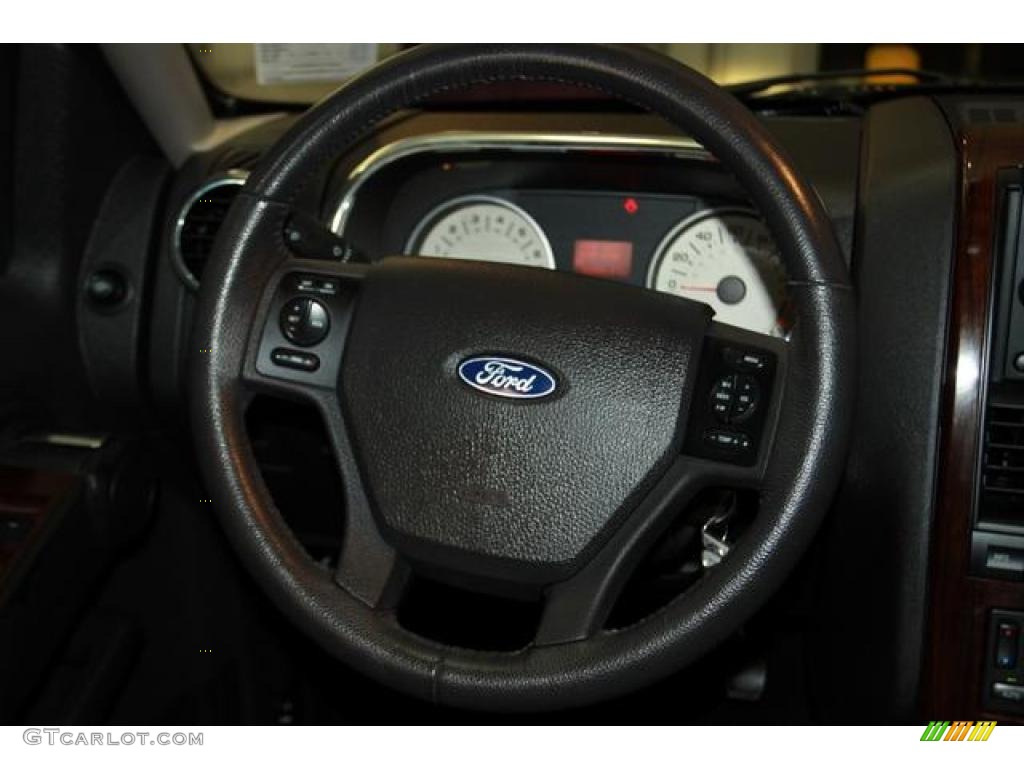 2007 Ford Explorer Limited Black Steering Wheel Photo #37792952