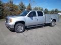 2011 Pure Silver Metallic GMC Sierra 3500HD SLT Crew Cab 4x4 Chassis  photo #2