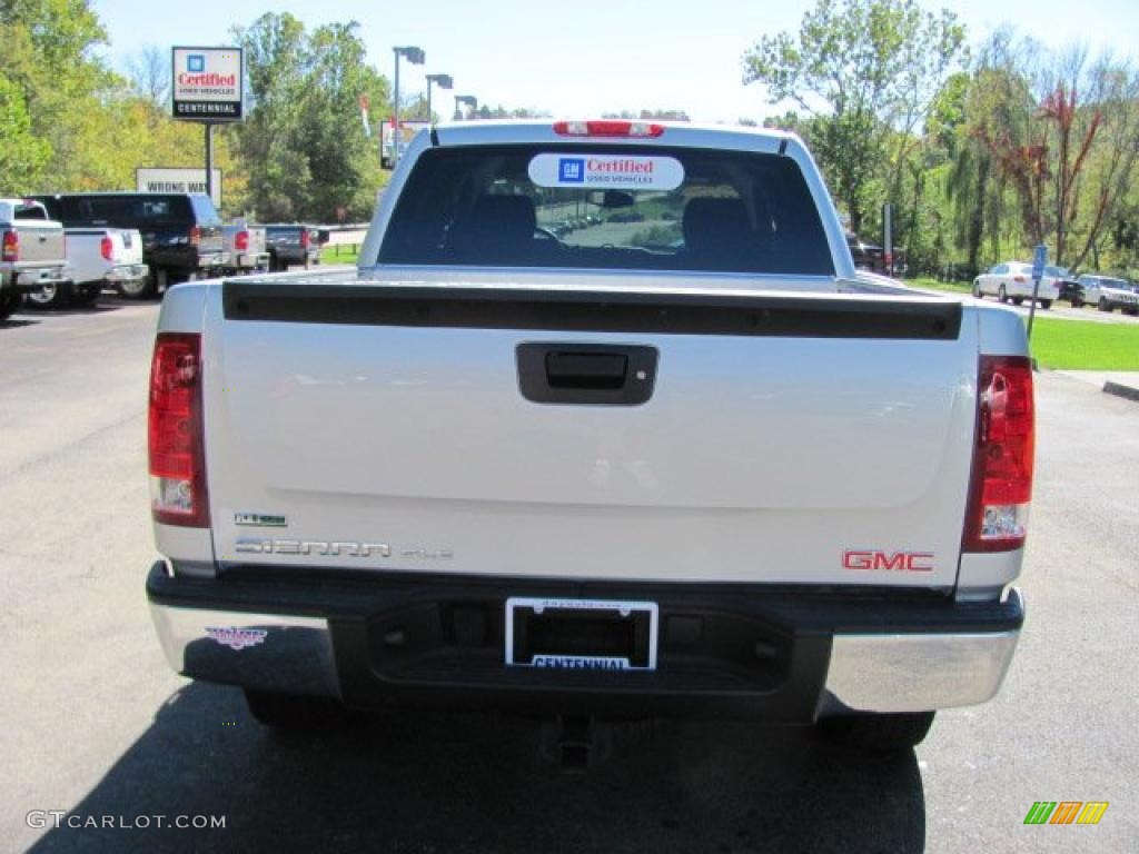 2010 Sierra 1500 SLE Crew Cab - Pure Silver Metallic / Ebony photo #4