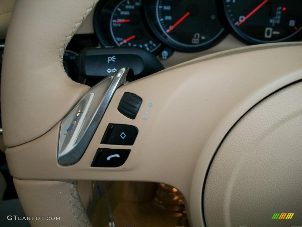 2011 Porsche Panamera 4 Luxor Beige Steering Wheel Photo #37796996