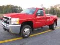 Victory Red - Silverado 3500HD Work Truck Regular Cab 4x4 Dually Photo No. 3