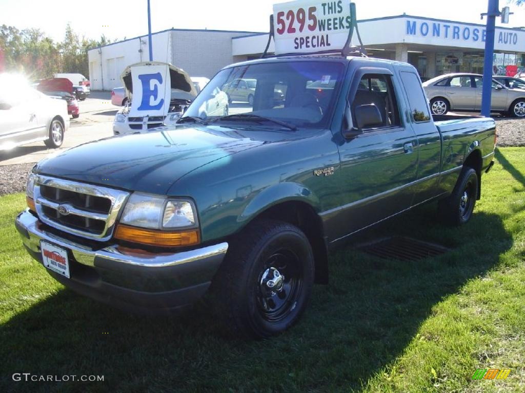 1998 Ranger XLT Extended Cab - Pacific Green Metallic / Medium Graphite photo #1