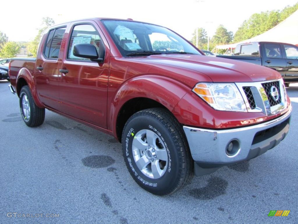 Red Brick 2011 Nissan Frontier SV Crew Cab Exterior Photo #37800708