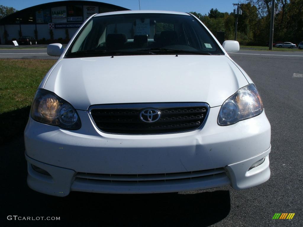 2008 Corolla S - Super White / Dark Charcoal photo #2