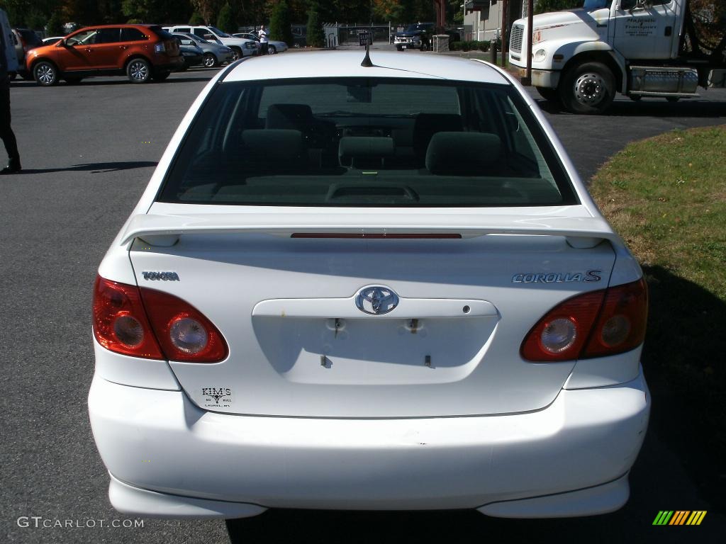 2008 Corolla S - Super White / Dark Charcoal photo #5