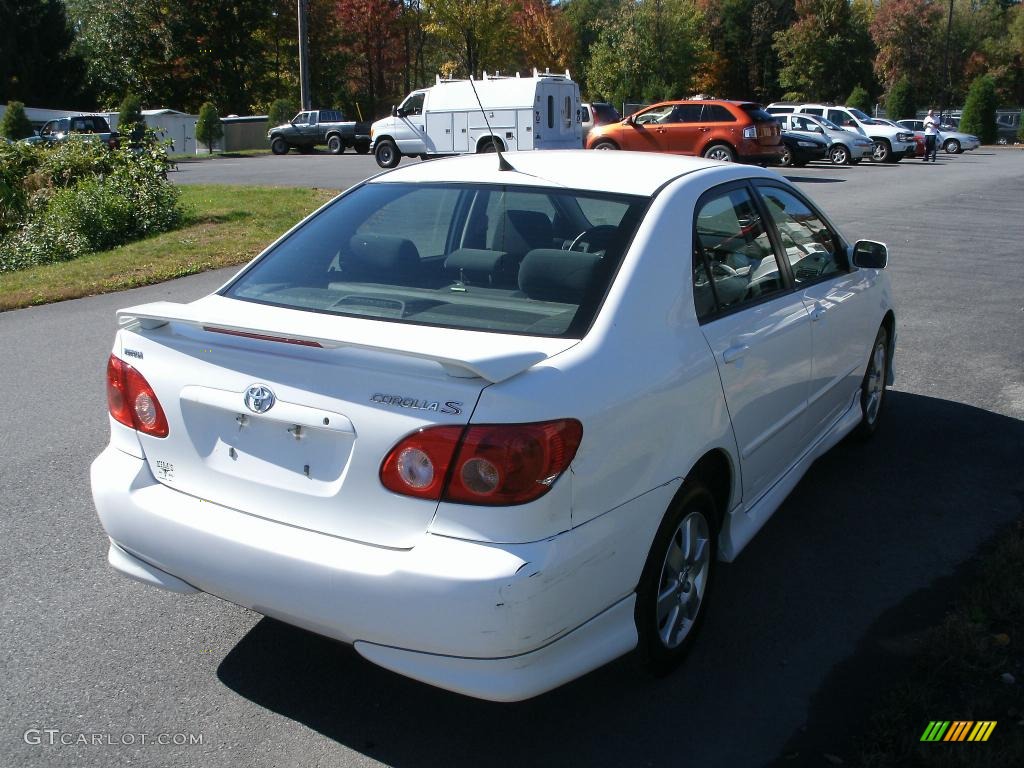 2008 Corolla S - Super White / Dark Charcoal photo #6