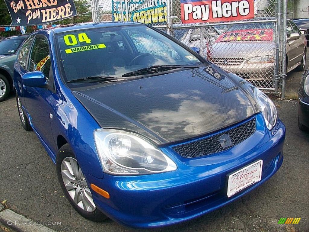 2004 Civic Si Coupe - Vivid Blue Pearl / Black photo #2