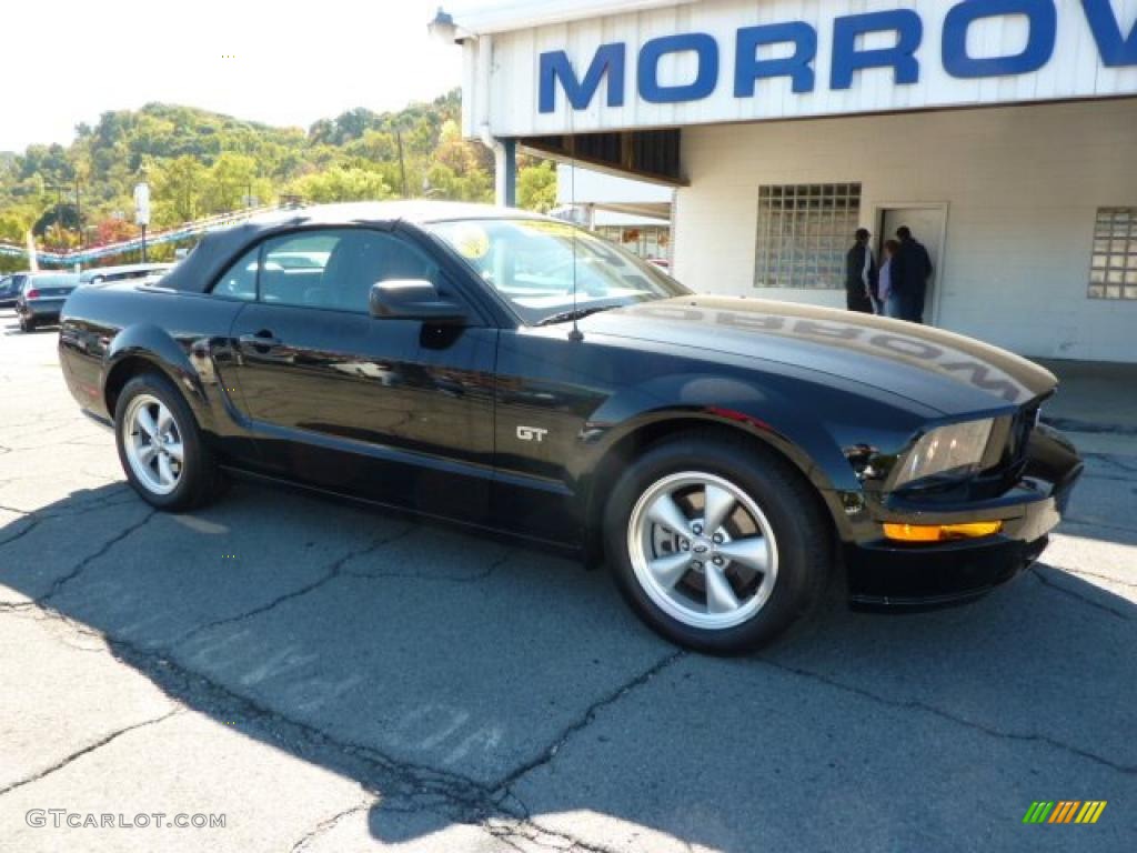 2007 Mustang GT Premium Convertible - Black / Dark Charcoal photo #3