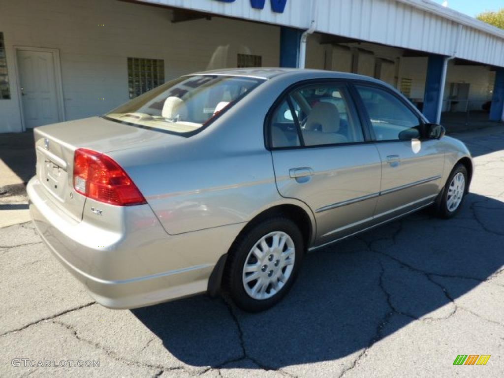 2005 Civic LX Sedan - Shoreline Mist Metallic / Ivory photo #10