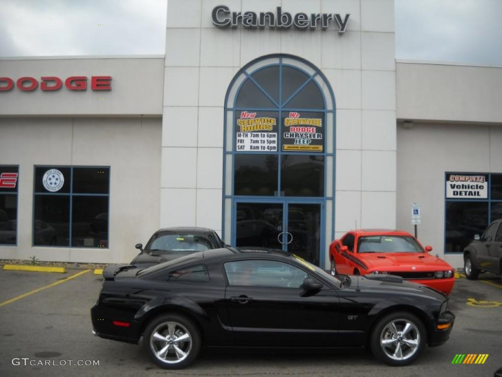 2008 Mustang GT Premium Coupe - Black / Black/Red photo #1