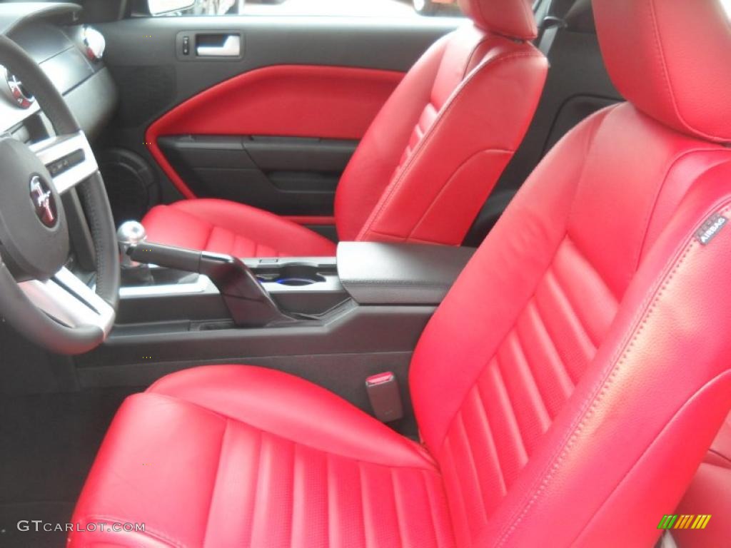 Black Red Interior 2008 Ford Mustang Gt Premium Coupe Photo