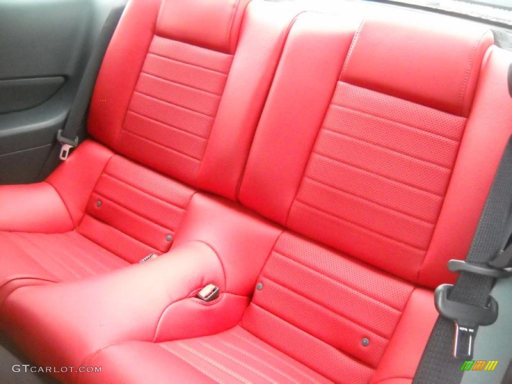 Black/Red Interior 2008 Ford Mustang GT Premium Coupe Photo #37809064
