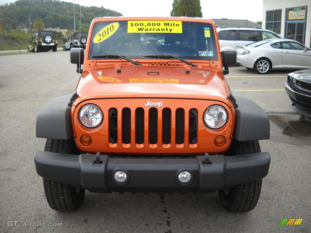 2010 Wrangler Sport 4x4 - Mango Tango Pearl / Dark Slate Gray/Medium Slate Gray photo #18