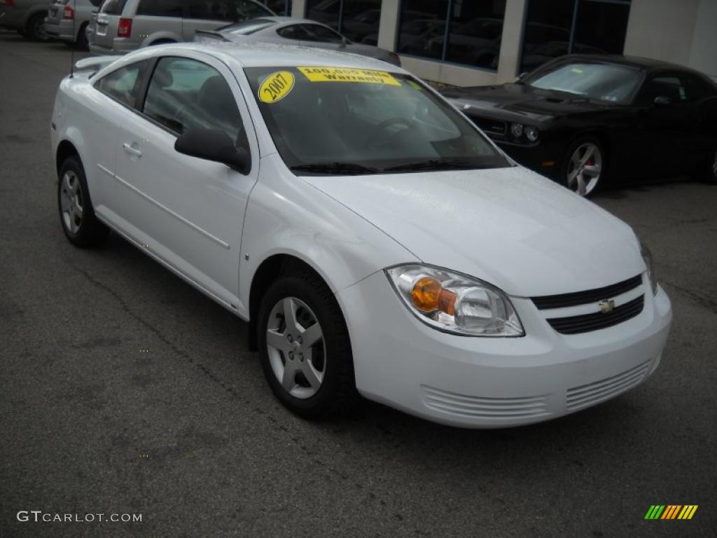 2007 Cobalt LS Coupe - Summit White / Gray photo #19