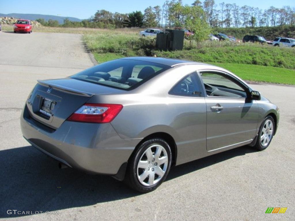 2006 Civic LX Coupe - Galaxy Gray Metallic / Gray photo #11