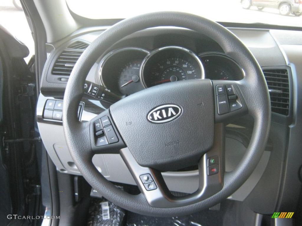 2011 Kia Sorento LX Gray Steering Wheel Photo #37819798