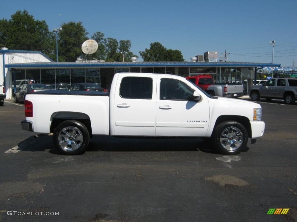 2008 Silverado 1500 LT Crew Cab - Summit White / Dark Titanium photo #6