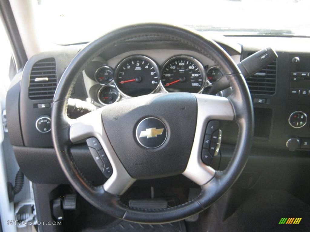 2008 Chevrolet Silverado 1500 LT Crew Cab Dark Titanium Steering Wheel Photo #37821554