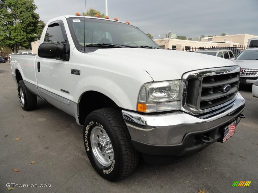 2002 F250 Super Duty XL Regular Cab 4x4 - Oxford White / Medium Flint photo #7