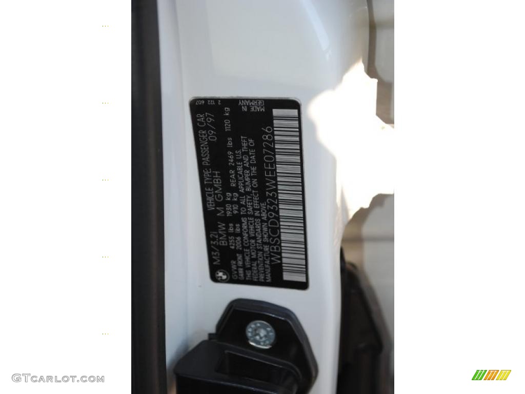 1998 BMW M3 Sedan Info Tag Photo #37824446