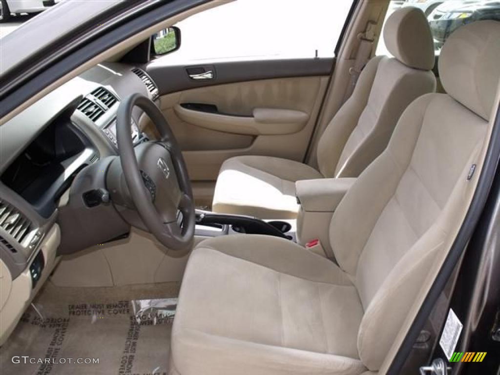 Ivory Interior 2007 Honda Accord LX V6 Sedan Photo #37825394