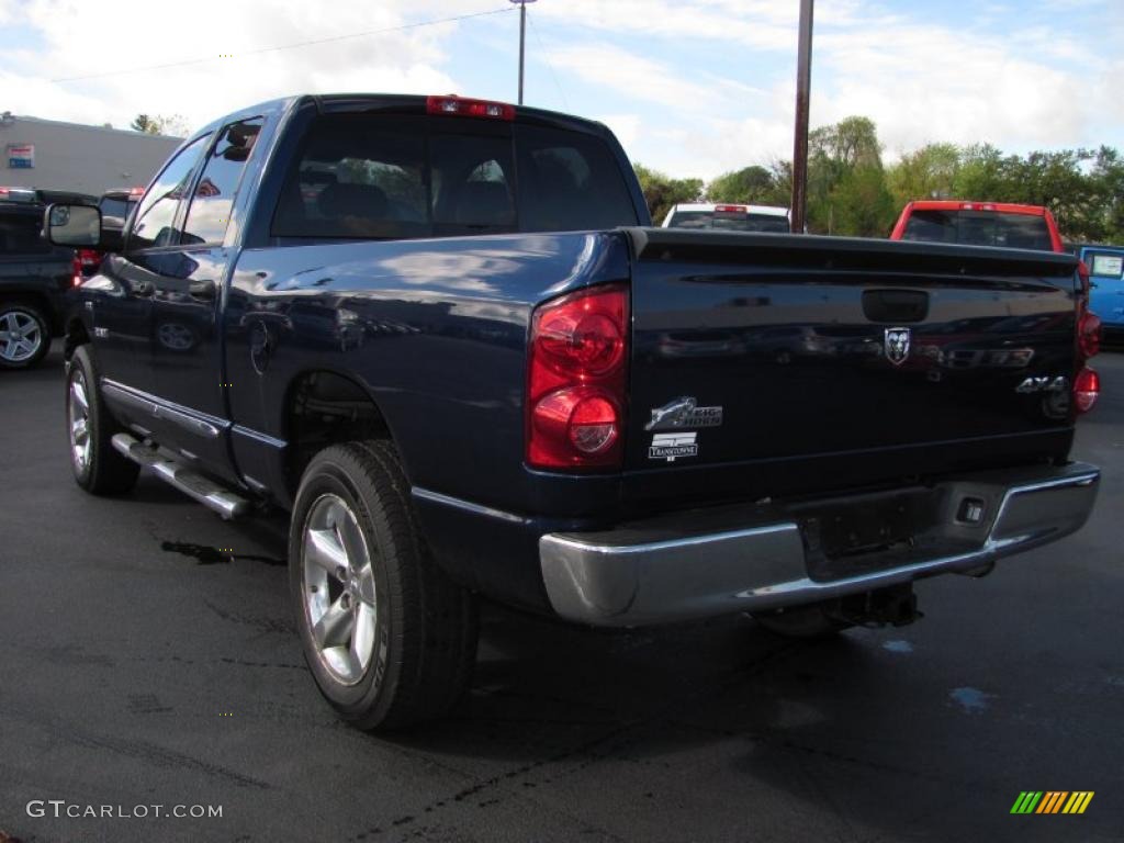 2008 Ram 1500 Big Horn Edition Quad Cab 4x4 - Patriot Blue Pearl / Medium Slate Gray photo #14