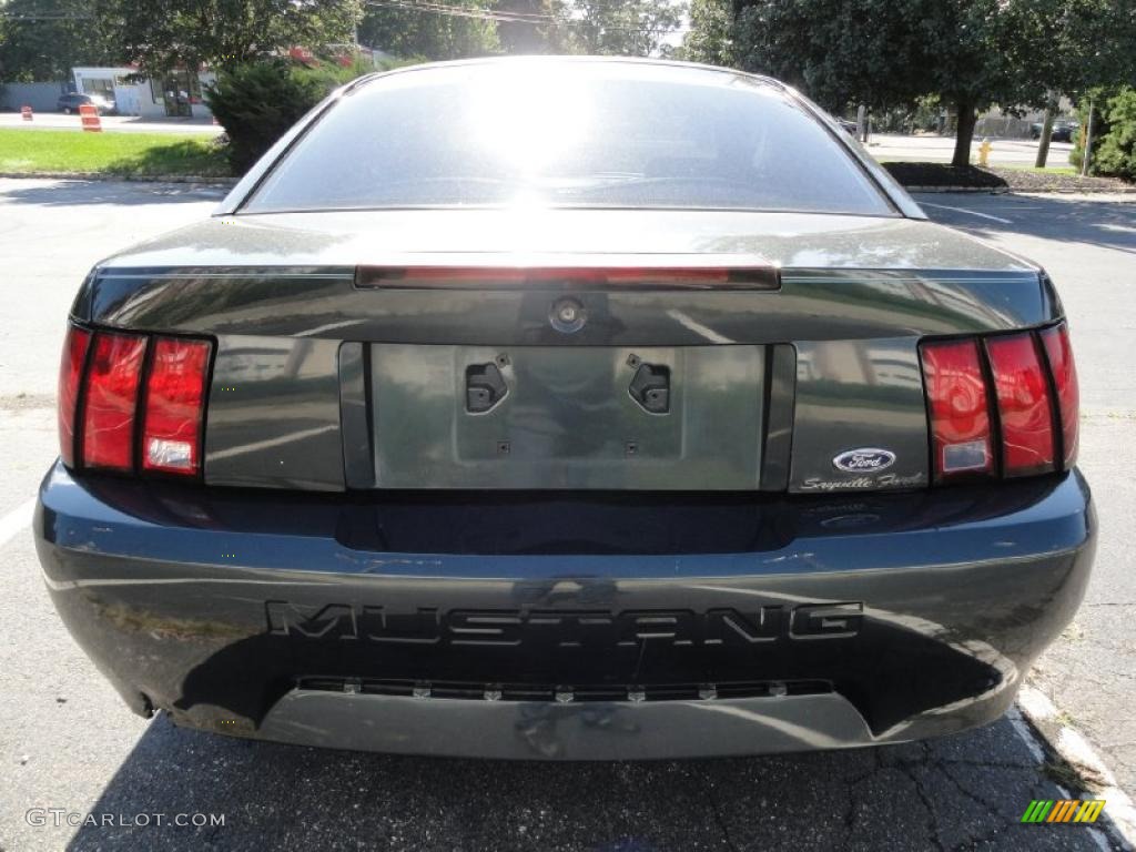 1999 Mustang V6 Coupe - Dark Green Satin Metallic / Light Graphite photo #6