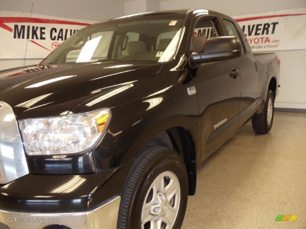 2008 Tundra Double Cab - Black / Beige photo #10