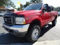 Red 2002 Ford F350 Super Duty XL Regular Cab 4x4