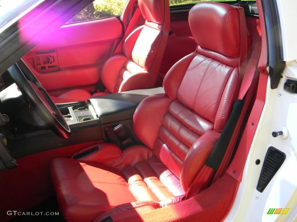 Red Interior 1992 Chevrolet Corvette Coupe Photo #37834622