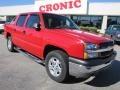 2004 Victory Red Chevrolet Avalanche 1500 Z66  photo #1